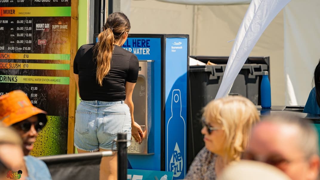 Bournemouth Water is helping to reduce single-use plastics at much-loved community events this summer- image