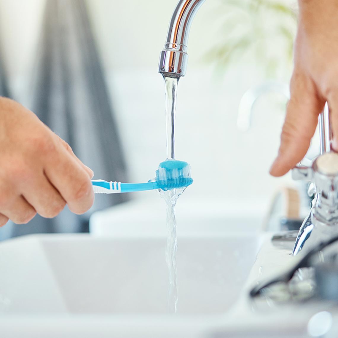 brushing teeth