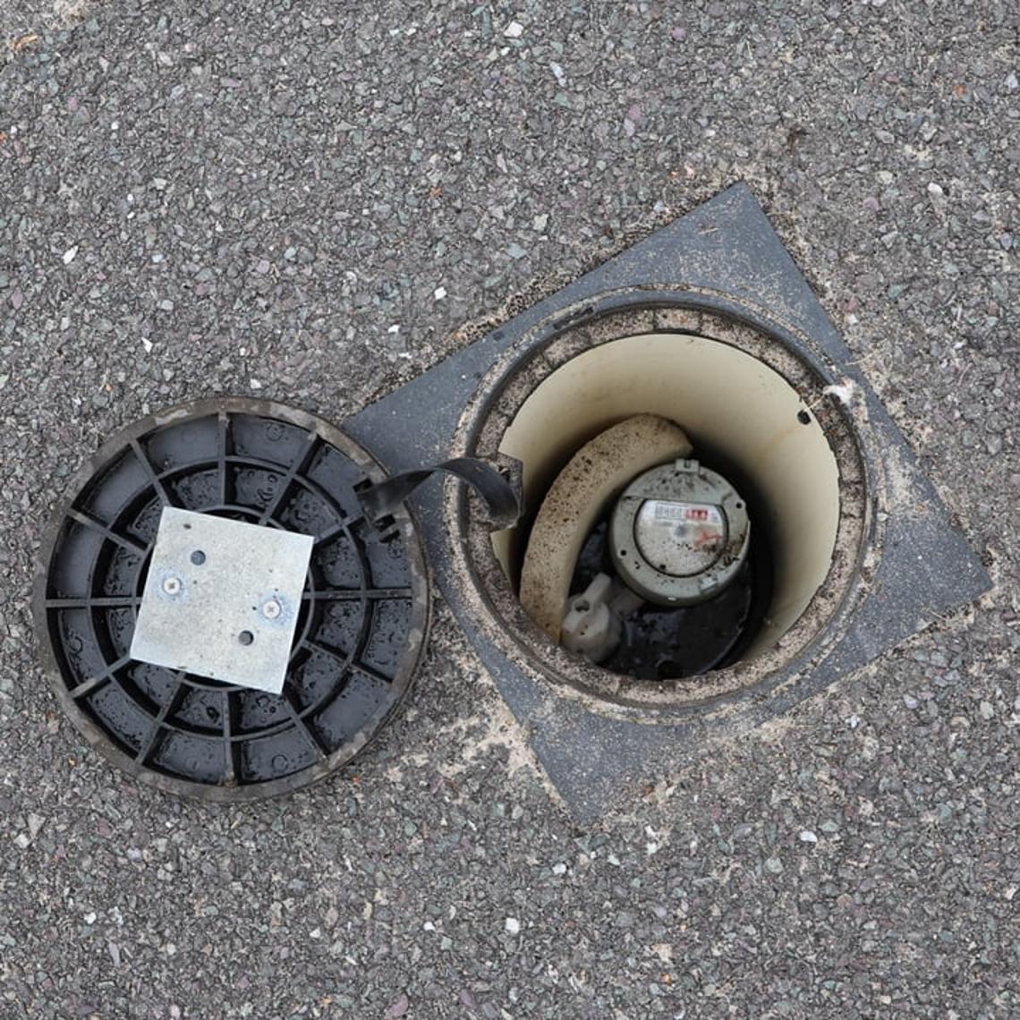 Water meter in the ground