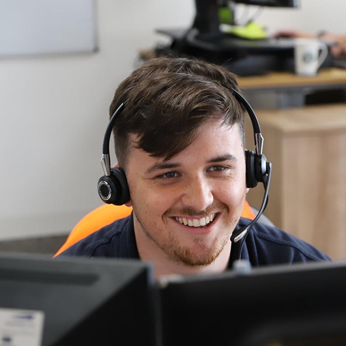 Bournemouth water customer service employee on the phone