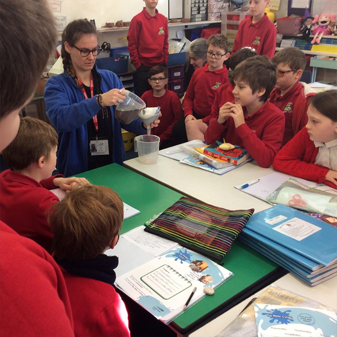 education officer working with community