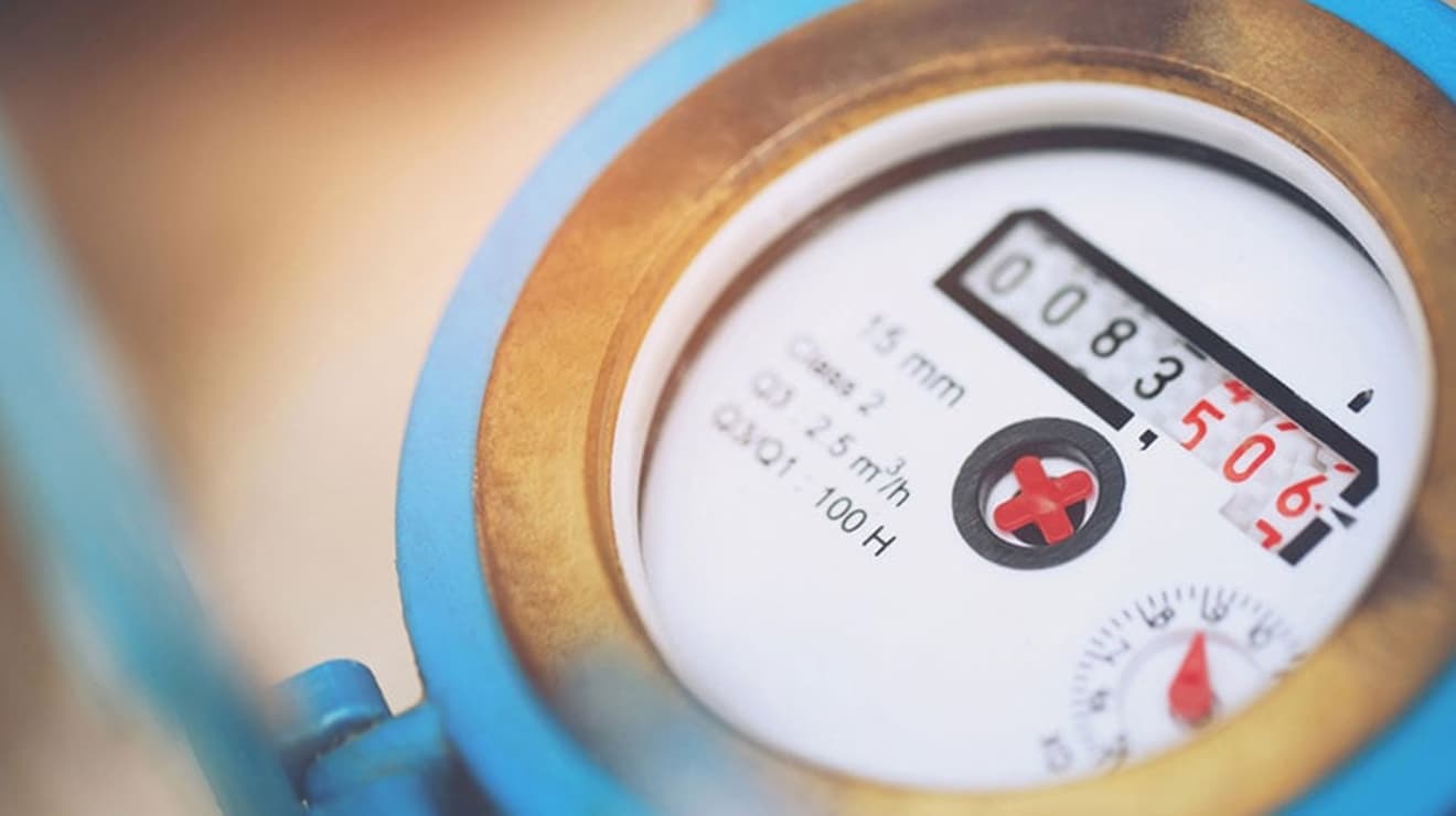 Water meter close-up