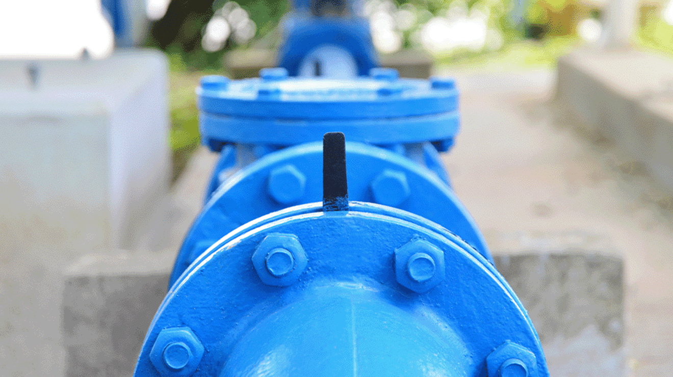 Blue water pipe