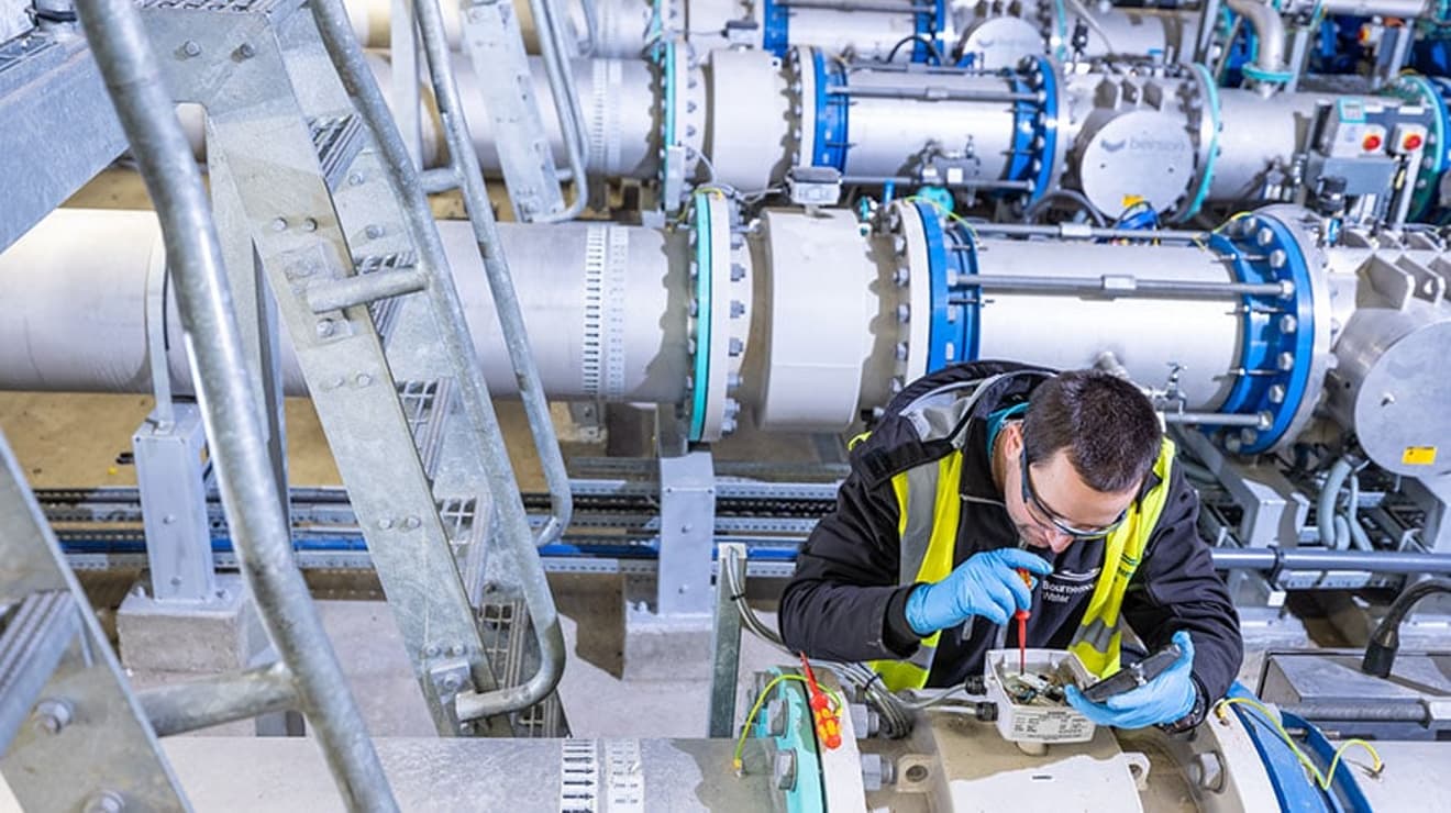 Bournemouth Water employee at work