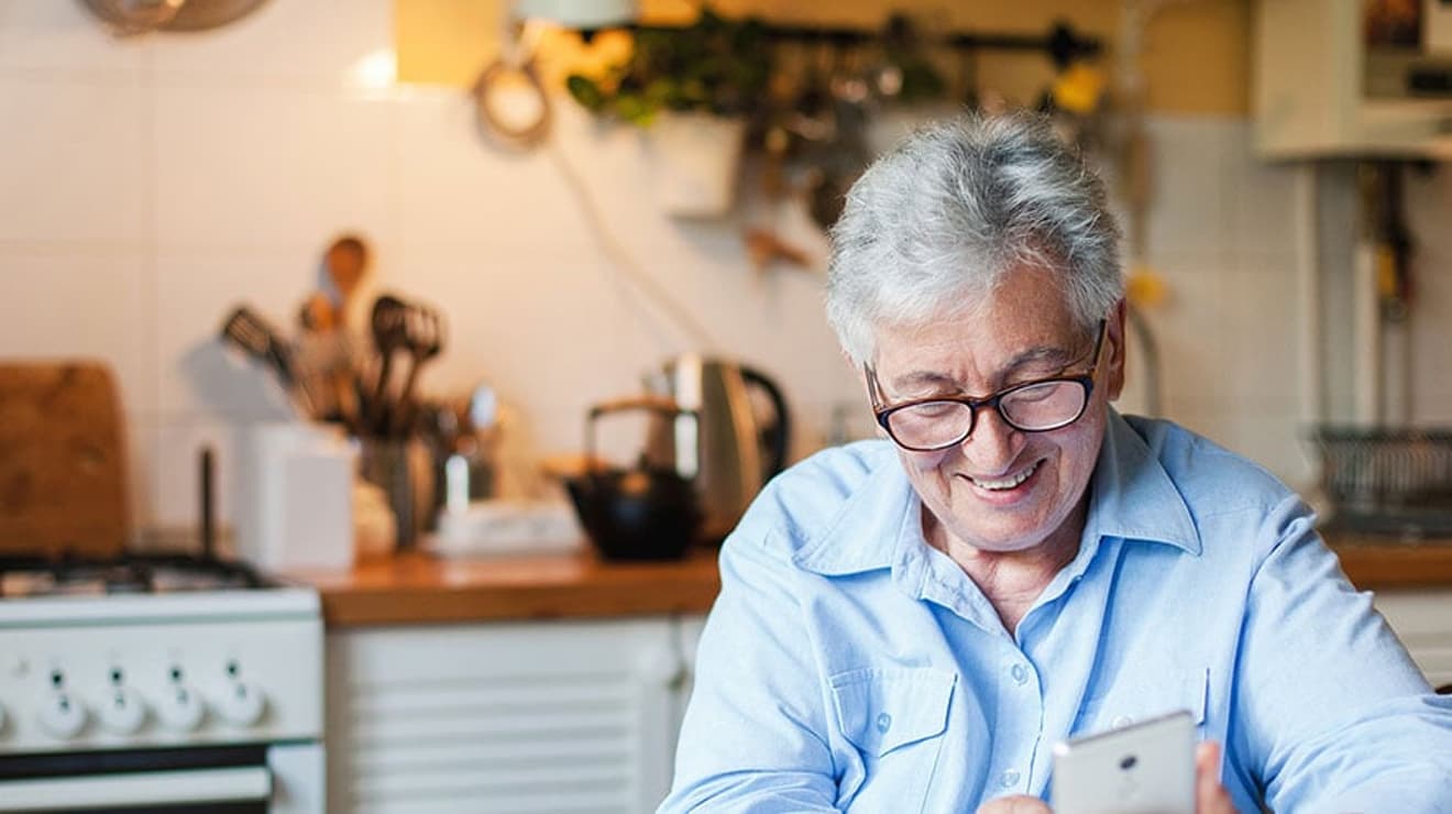 Man logging into online account